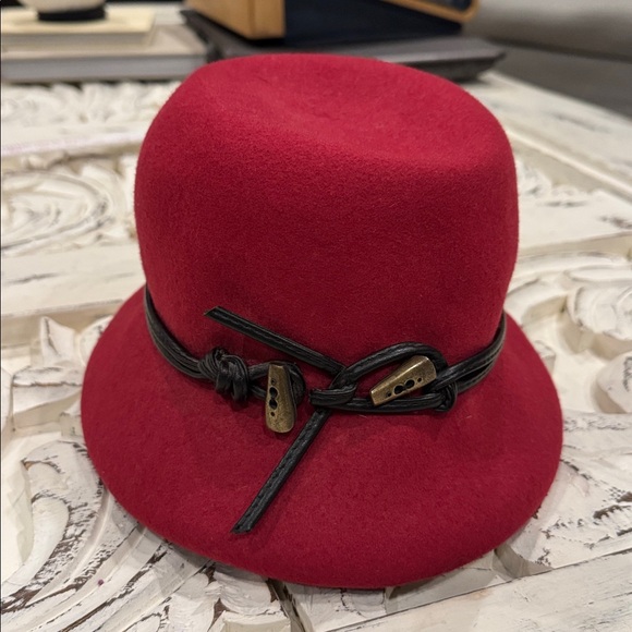 Vintage Alessandra Bacci Firenze Wool Cloche Hat Bucket hat Womens Made in Italy - Picture 1 of 10